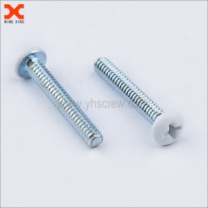 white painted pan head phillips machine screw