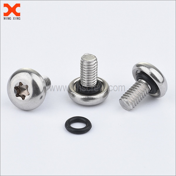 self sealing pan head torx stainless steel screws with o ring