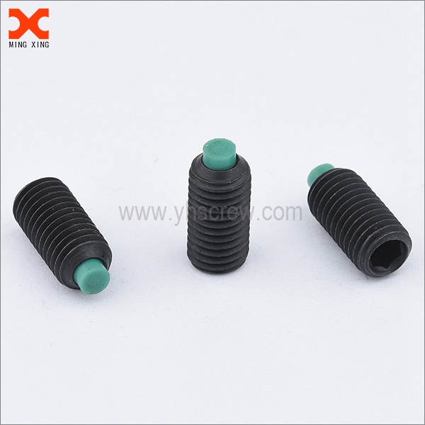 black oxide socket head dog point grub screw