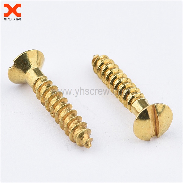 custom slotted oval head brass wood screws supplier