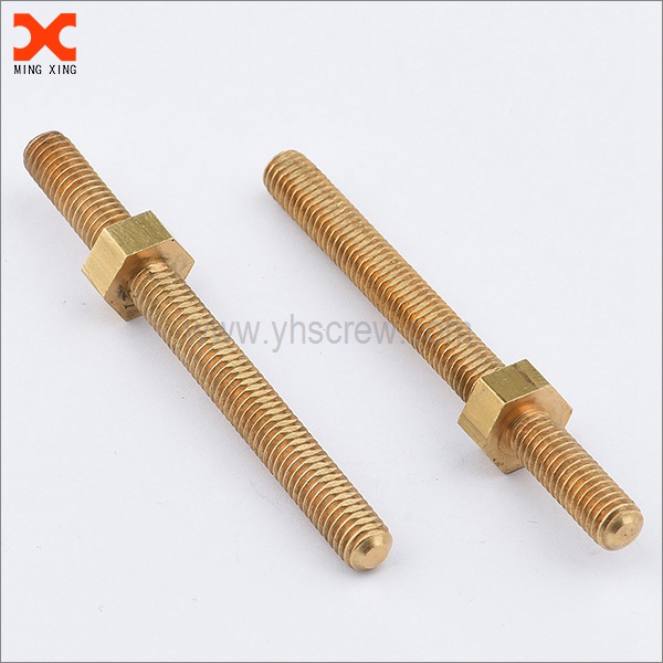 custom brass hex double ended bolt screw manufacturer