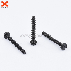indented hex washer head slotted drive thread cutting screws