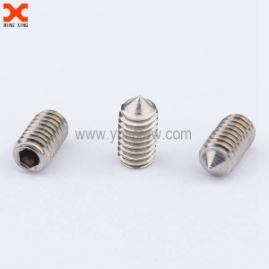 stainless steel hex socket set screw cone point