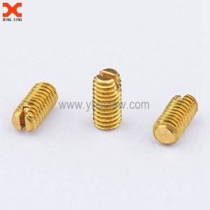 flat point slotted drive brass set screws supply