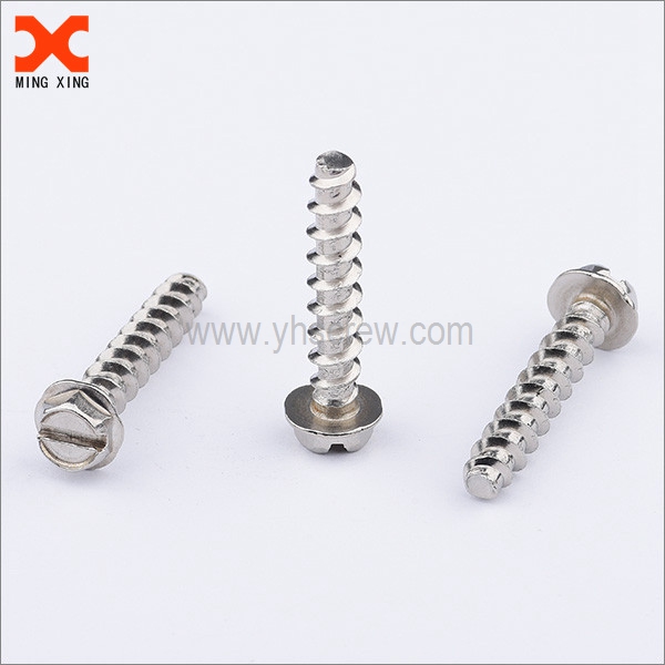 slotted indented hex washer head type b self tapping screws
