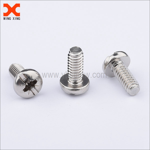 Custom stainless steel screw pozi drive slot pan head