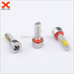 Self sealing screw socket cap DIN 912 yellow patch .